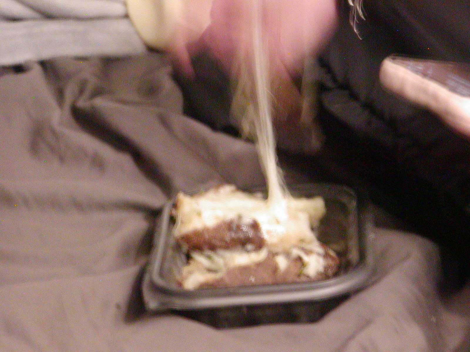 blurry picture with cheese