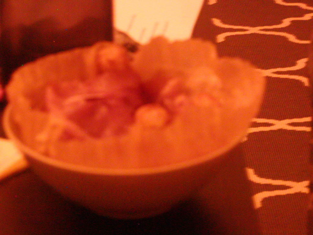 a bowl of airfryed bacon
